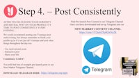 step 4 - post consistently on telegram