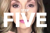 a woman is posing for a photo with the words step five